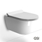 Wall-Hung WC Pura/55 Swirlflush With MS86SC Super Slim Soft Close Cover, GSI White